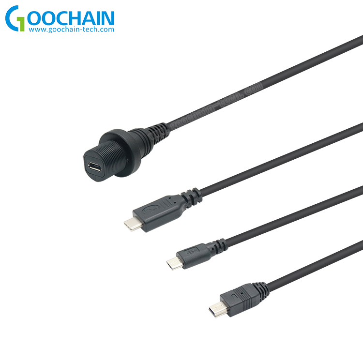 China waterdichte Mini USB Car Mount Dash Flush Verlengkabel voor Auto, Boot, Motorfiets, Truck Dashboard fabrikant