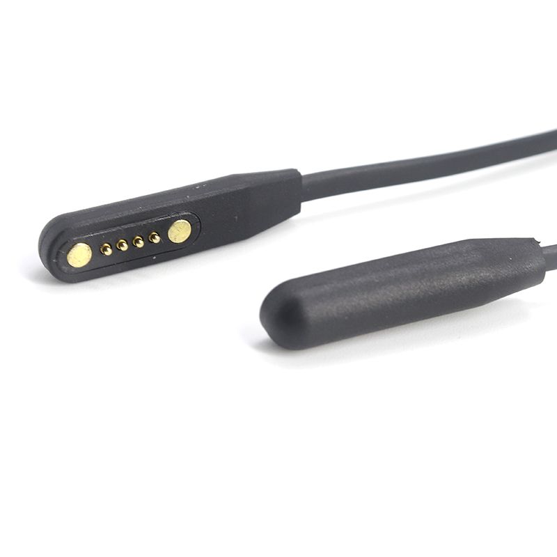 China USB para cabo pogo pin magnético banhado a ouro de 4 pinos para óculos inteligentes fabricante
