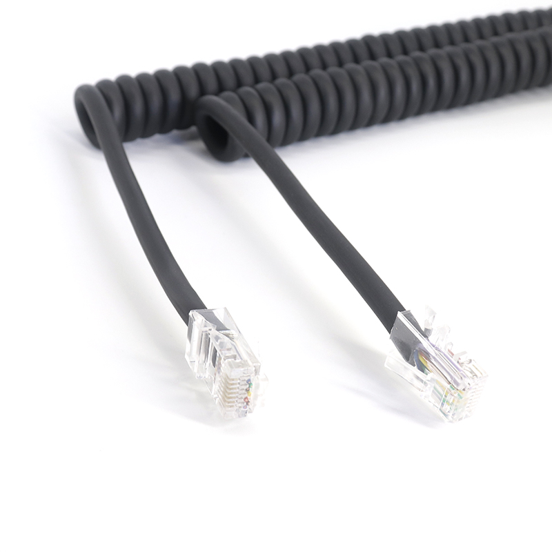 porcelana Cable Ethernet en espiral RJ9 RJ11 RJ12 RJ45 RJ50 fabricante