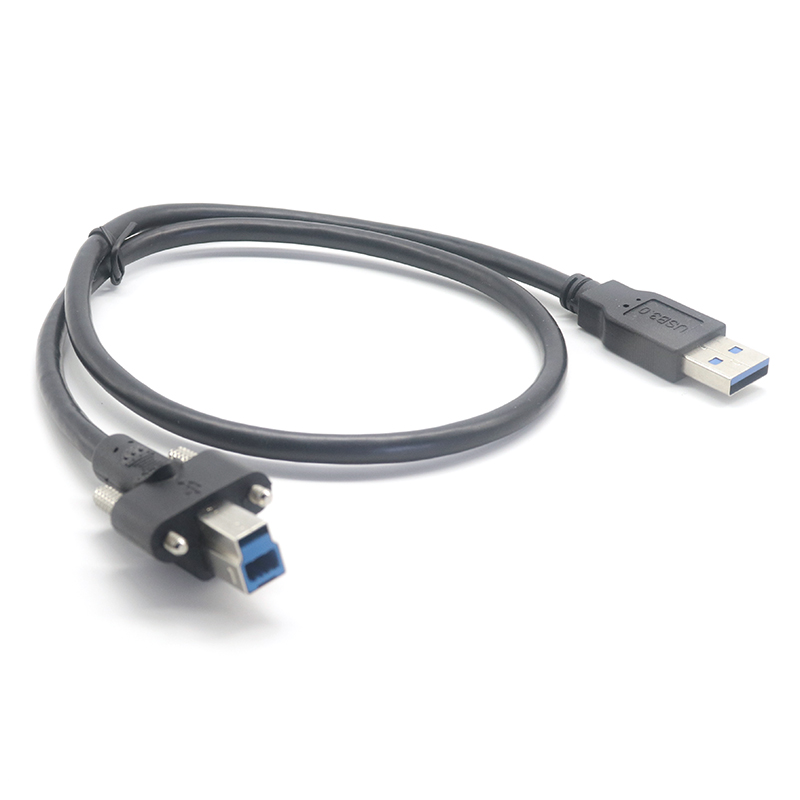 中国 標準USB3.0Aオス-デュアルスクリューロックUSBBオスプリンタケーブル メーカー