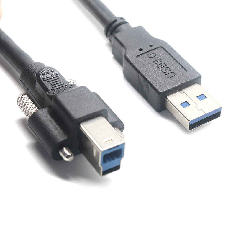 中国 標準USB3.0Aオス-デュアルスクリューロックUSBBオスプリンタケーブル メーカー