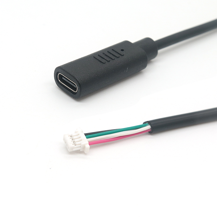 Chine USB 2.0 Type C Femelle à SH1.0 Pitch -4Y Fil de borne de boîtier blanc fabricant
