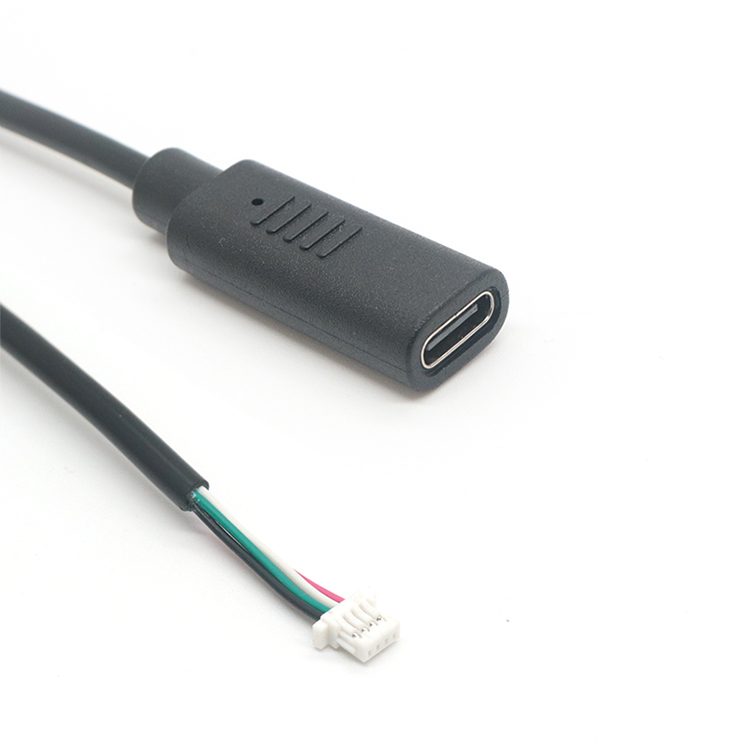 Chine USB 2.0 Type C Femelle à SH1.0 Pitch -4Y Fil de borne de boîtier blanc fabricant