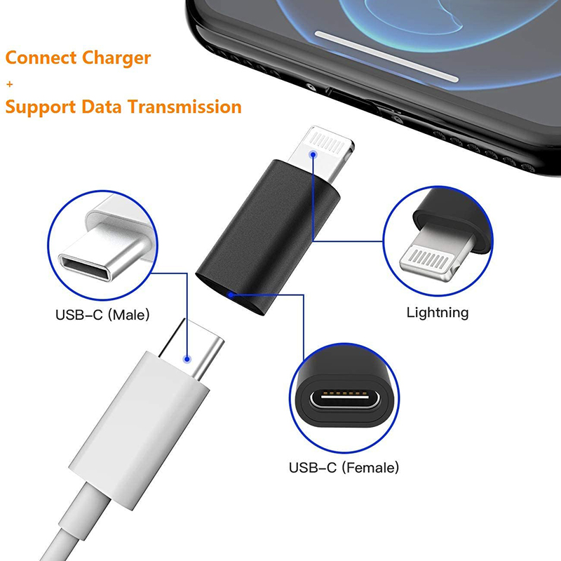 China USB C female to Lightning 8pin male adapter converter OTG Cable for iPhone and ipad manufacturer