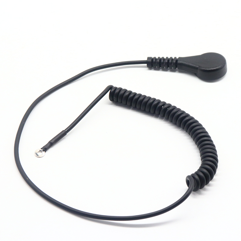 China Benutzerdefinierte Spirale 4,0 mm weibliches Schnapp-EKG-EEG EKG EMG-Kabel-Ableitungskabel Hersteller