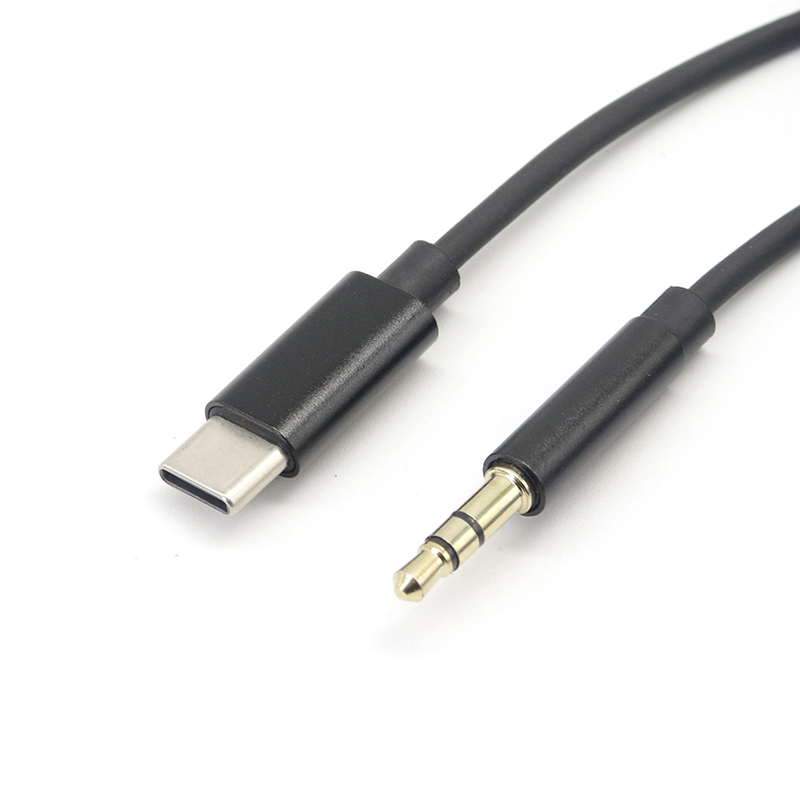 China USB Type C naar 3,5 mm hoofdtelefoon Audio Stereokabel Auto Aux-kabel fabrikant