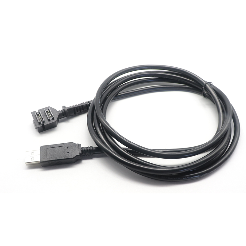 中国 用于 VX 805/820 扫描电缆的 Verifone USB 电缆 USB 2.0 A 公头转双 14 针间距 1.27 IDC 电缆 制造商