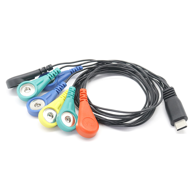 China Patient monitor 7-lead USB Type C ECG/EKG/EMG Holter Cable Leadwire Cable manufacturer