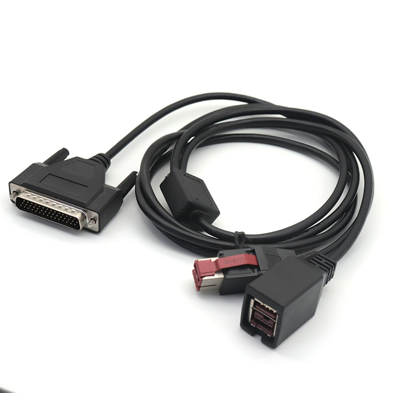 HDB 44Pinのコネクター ワイヤーが付いているOEM ODMの小売り12V 24V PoweredUSBの女性ケーブル