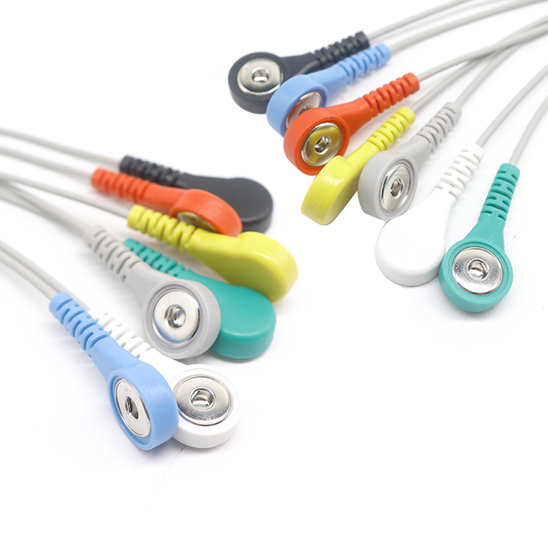China colorful Shielded ECG EKG EMG Cable lead wires manufacturer