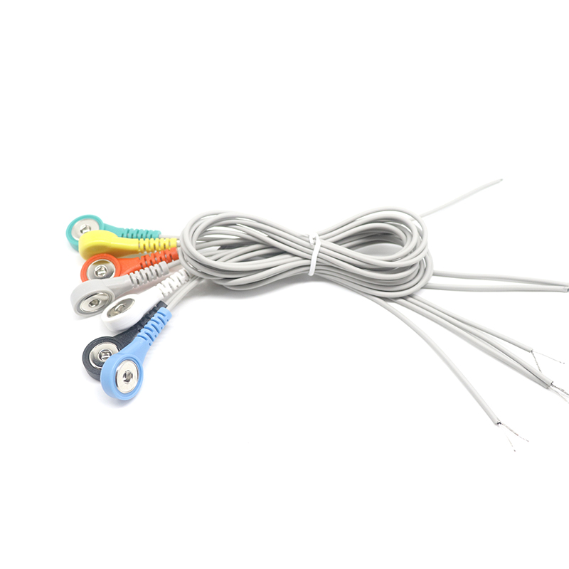 China colorful Shielded ECG EKG EMG Cable lead wires manufacturer