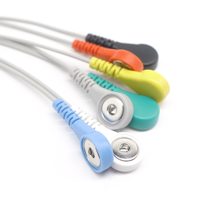 China colorful Shielded ECG EKG EMG Cable lead wires manufacturer