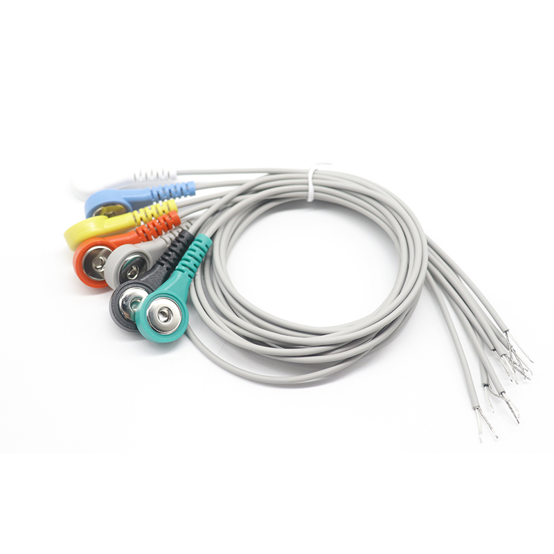 China colorful Shielded ECG EKG EMG Cable lead wires manufacturer