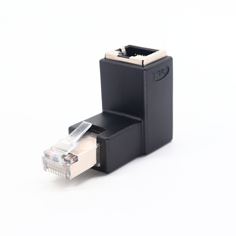アップアングル RJ45 8P8C オス - RJ45 メス エクステンダー アダプター