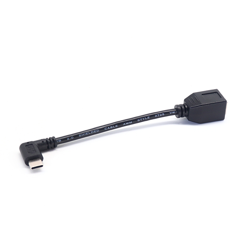 China 90 graden rechte hoek USB Type C male naar USB B Female adapter printerkabel fabrikant
