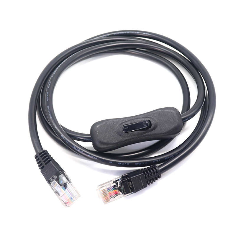 China Aan/uit-schakelaar RJ45 mannelijk naar RJ45 mannelijk snoer fabrikant