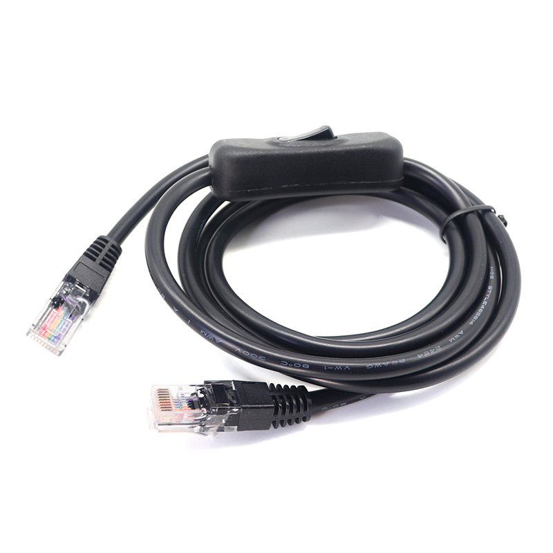 China Aan/uit-schakelaar RJ45 mannelijk naar RJ45 mannelijk snoer fabrikant