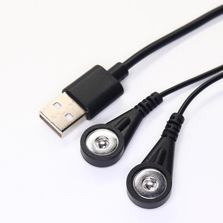 الصين USB C أنثى إلى 2 يؤدي 3.5 مللي متر أنثى مغناطيسي ECG EEG EKG EMG Snap مع مفتاح زر تشغيل / إيقاف الصانع