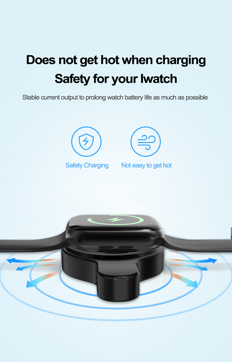 中国 适用于 Apple Watch 充电器系列 8/7/6/5/4/3/2/SE 的便携式无线磁性 USB A 型智能手表充电器 制造商