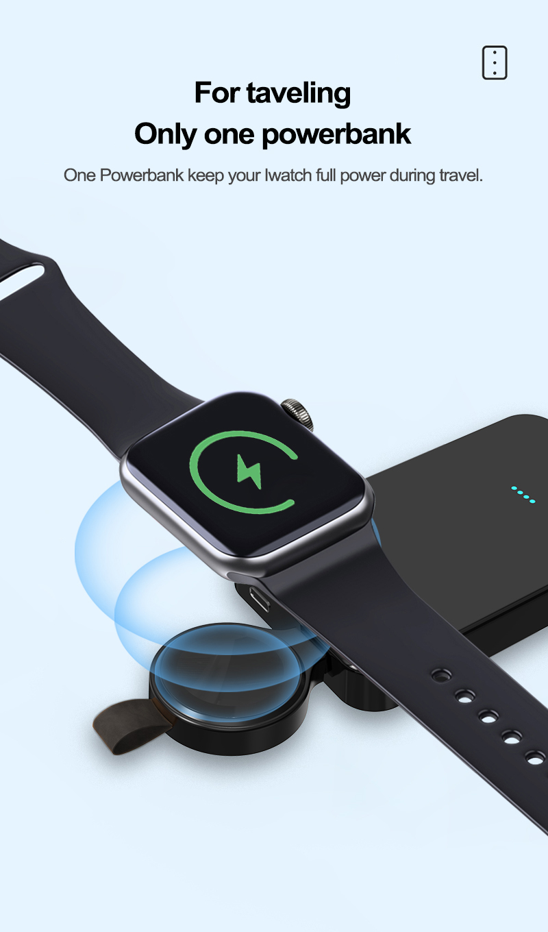 中国 适用于 Apple Watch 充电器系列 8/7/6/5/4/3/2/SE 的便携式无线磁性 USB A 型智能手表充电器 制造商