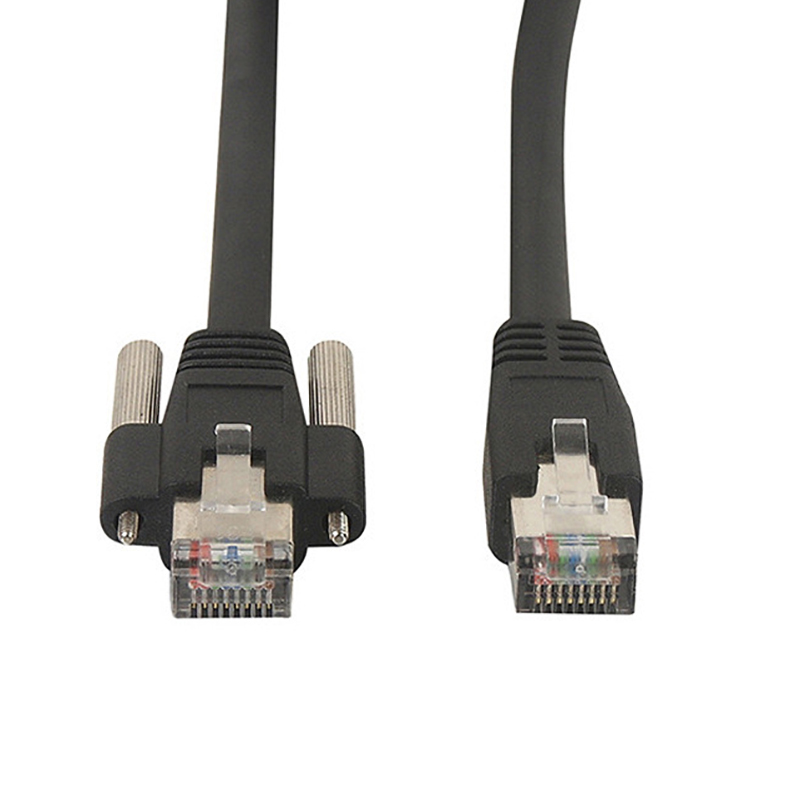 الصين كاميرا صناعية عالية المرونة جيجابت Rj45 Cat6 8p8c كابل إيثرنت الشبكة مع قفل لولبي الصانع