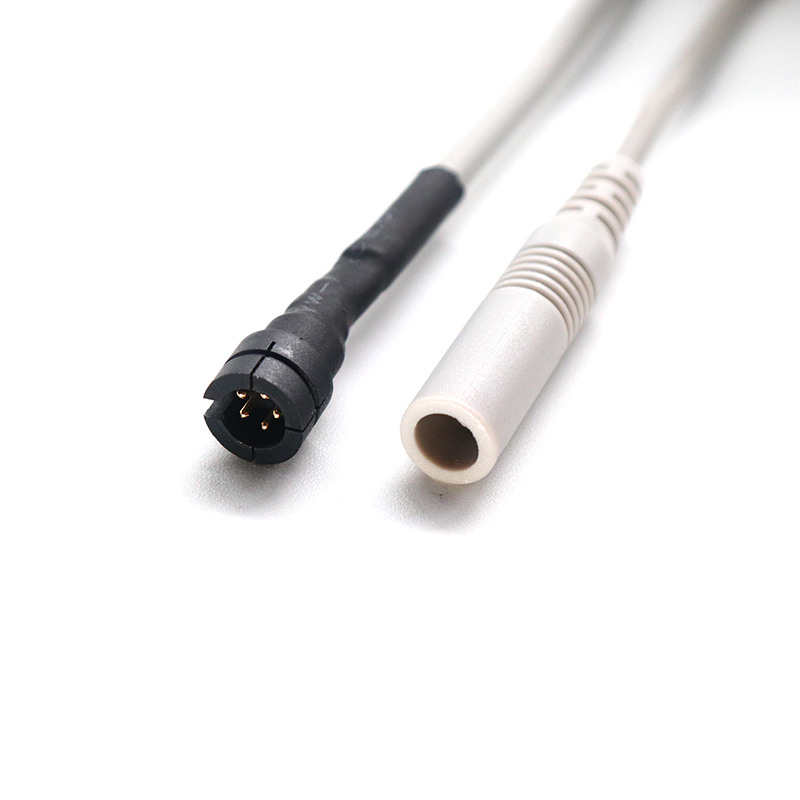 China Waterproof M5-5P to ECG EKG Electrode Clip to 2.0mm Electrode Jack Male Cable for EMG Machine manufacturer