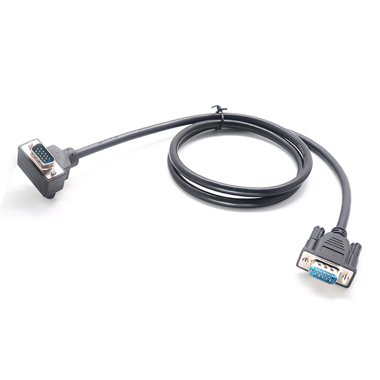 China Hot Sale 90 Degree VGA Cable,Up Down Angle VGA Male to VGA Male Cable manufacturer