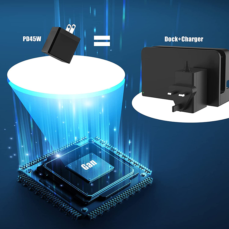 الصين حار بيع جدار PD45W USB C شاحن التبديل OLED شحن سريع مع ذكاء فعال الصانع