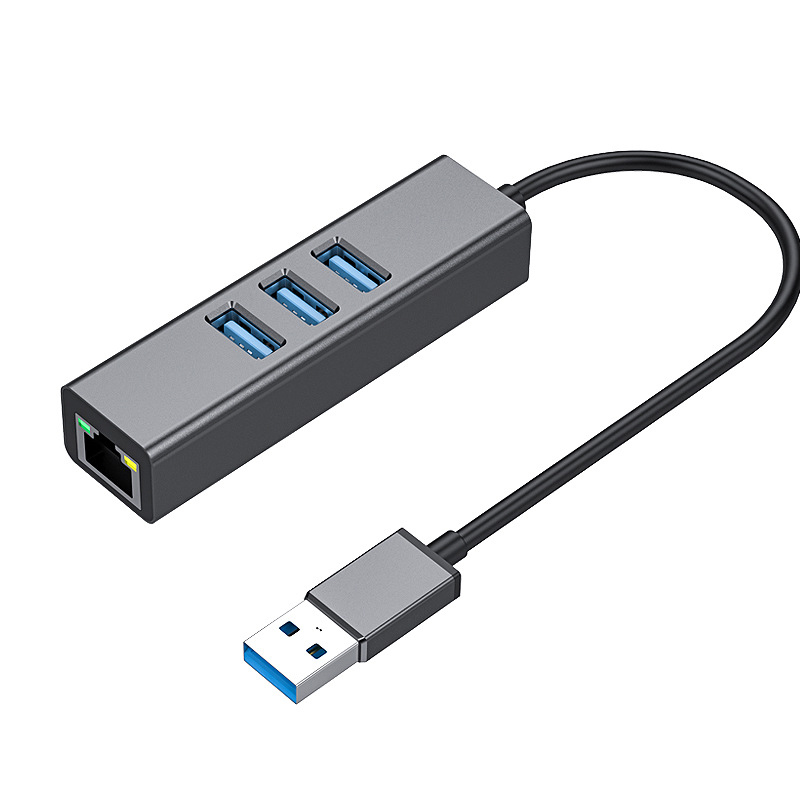 China 1000Mbps Gigabit 3 Ports USB Type C 3.0 to LAN Type C Hub USB Ethernet Adapter manufacturer
