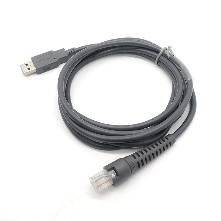 China USB Cable for Symbol Zebra Motorola Barcode Scanner USB to RJ50 Cable CBA-U01-S07ZAR LS2208-SR DS2208 DS2278 DS8178 manufacturer