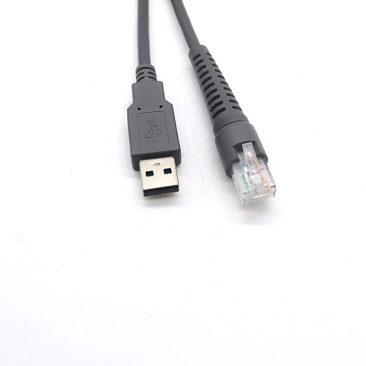China USB Cable for Symbol Zebra Motorola Barcode Scanner USB to RJ50 Cable CBA-U01-S07ZAR LS2208-SR DS2208 DS2278 DS8178 manufacturer