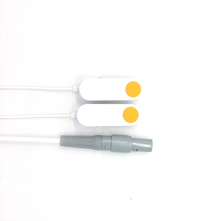 China Self-Locking 4Pin Lemo to Dual Transcutaneous Vagus Nerve Ear Clip Electrodes Physical Therapy Cable manufacturer