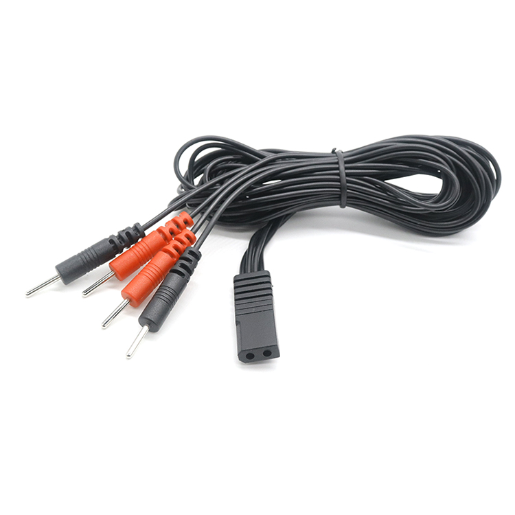 中国 4 引线 2.0MM 母电极针转 2mm 电极母双端口 TENS 引线 制造商