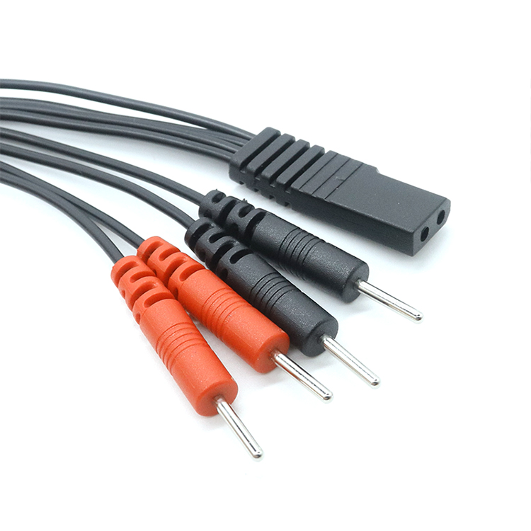 中国 4 引线 2.0MM 母电极针转 2mm 电极母双端口 TENS 引线 制造商