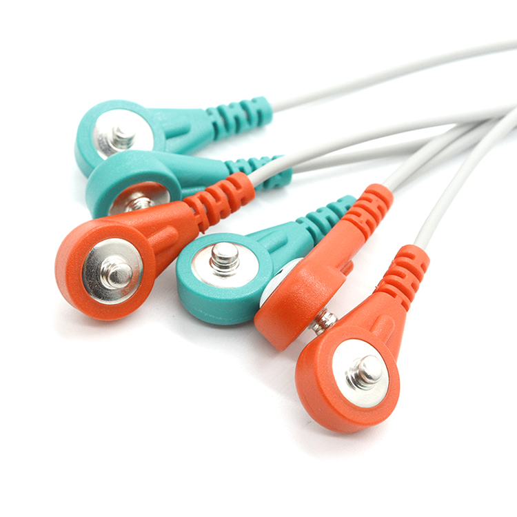 China Shielded Wire 4.0MM Male ECG Snap Shiedling Wire Tens Cable manufacturer