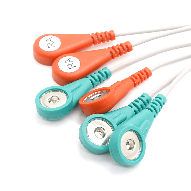 China Shielded Wire 4.0MM Male ECG Snap Shiedling Wire Tens Cable manufacturer