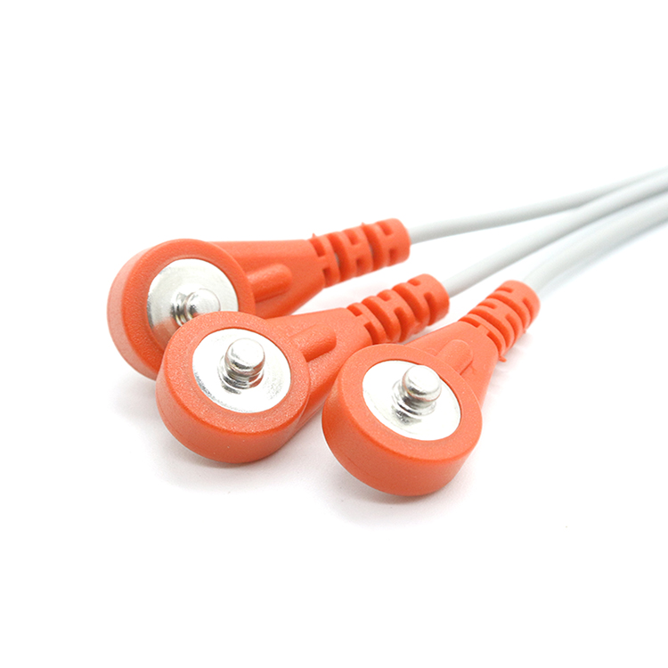 China Shielded Wire 4.0MM Male ECG Snap Shiedling Wire Tens Cable manufacturer