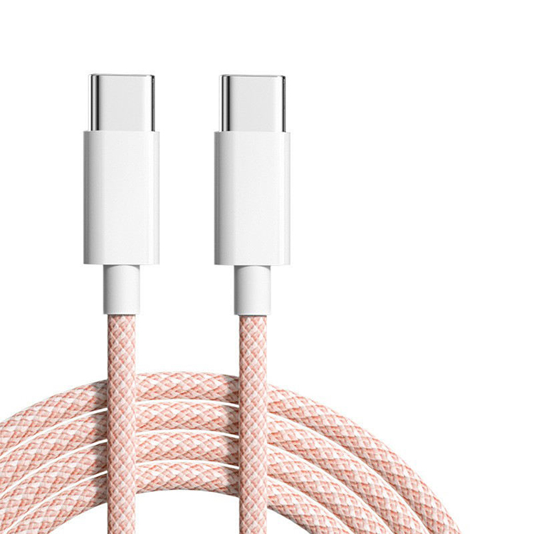 New 60w Usb C to C 1M Braided Cable For Iphone 15 Usb 2.0 Transfer Fast Charging Cable 3A Type C Charge Line for iphone