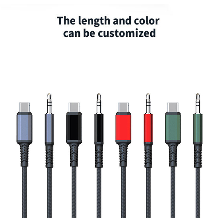 China USB Type C To 3.5mm Aux Audio Cable Headset Speaker Headphone Jack Adapter Car Audio Cable manufacturer