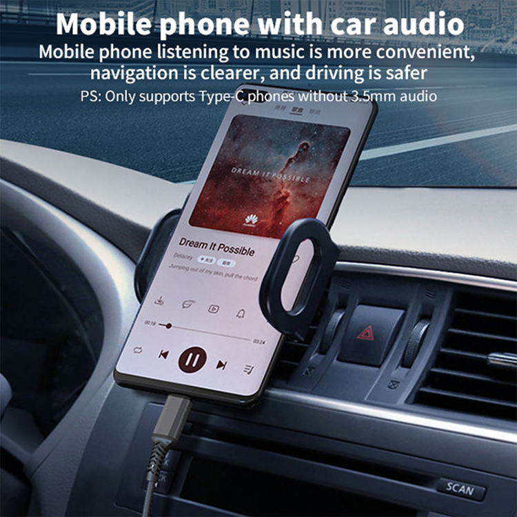 China USB Type C To 3.5mm Aux Audio Cable Headset Speaker Headphone Jack Adapter Car Audio Cable manufacturer