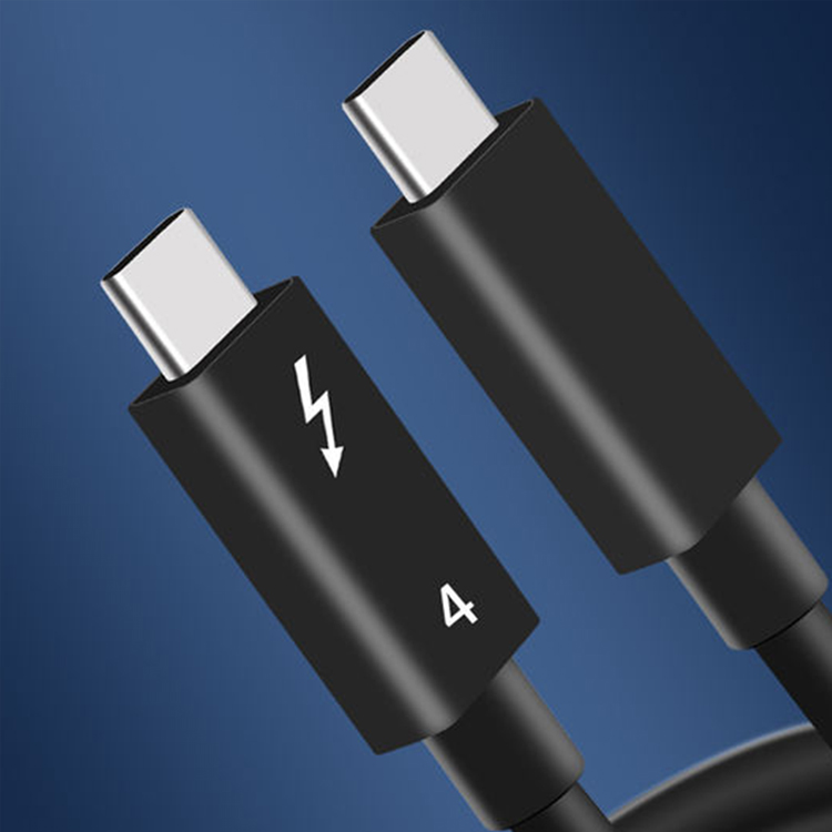 中国 批发 Thunderbolt 4 电缆超高速 40gbps 5A100W Pd 快速充电充电线 USB4 C 型电缆 制造商