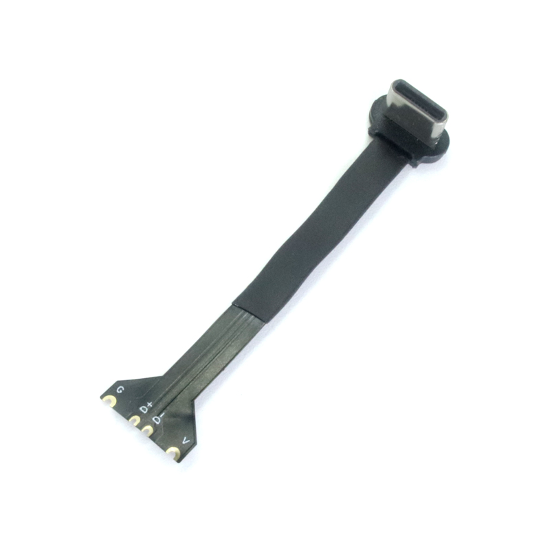 الصين ثني 90 درجة نوع C ذكر FPC FFC سلك مسطح إلى كابل أسود 4Pin الصانع