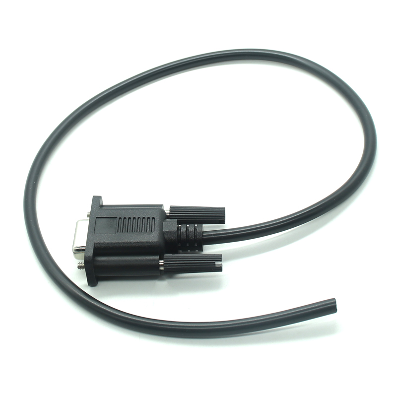 China Custom RS232 Db9 Serial Extension Cable 9 pin Connector to Bare Wire manufacturer