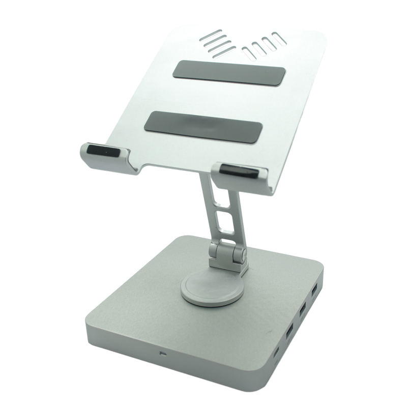 11 in 1 USB Hub iPad Stand Laadstation USB C Hub Stand naar HDMI 4K 60Hz 1000M Ethernet voor iPad Pro Nintendo Switch Steam Deck Tablet Docking Station