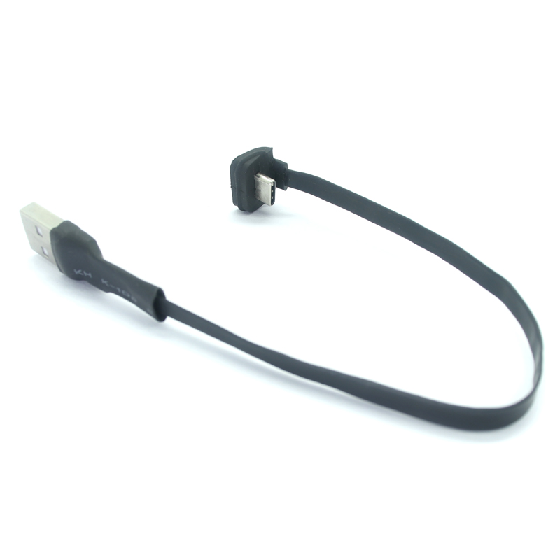 China 2A FPC Cable USB 2.0 A Male To 180 Degree Type C Up Angle Down Angle FFC Flat Soft Wire manufacturer