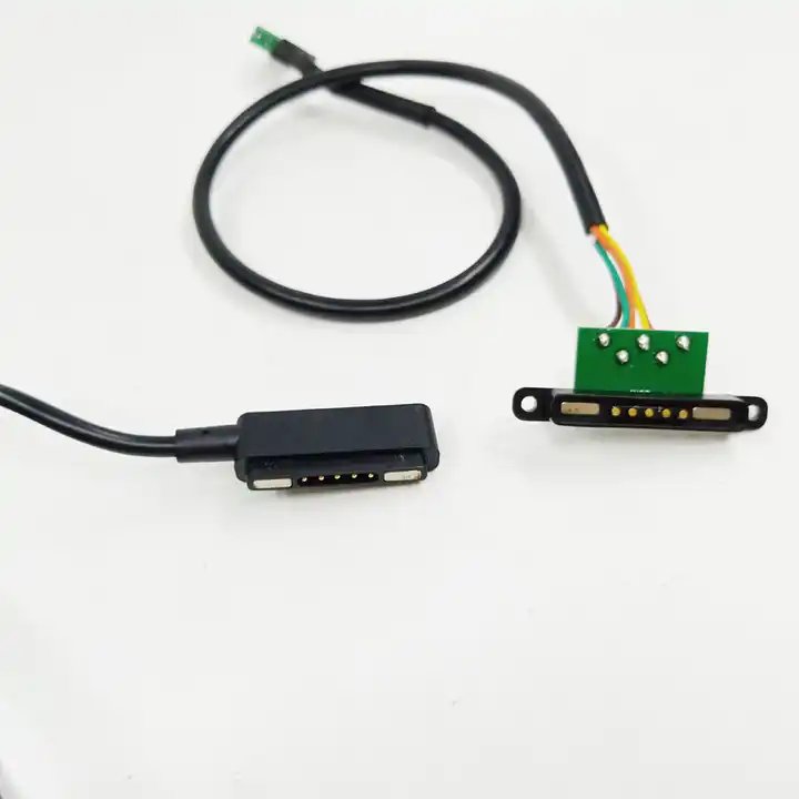 China 5 pin magnetic pogo pin charger connector cable with 3A fuse power cable manufacturer