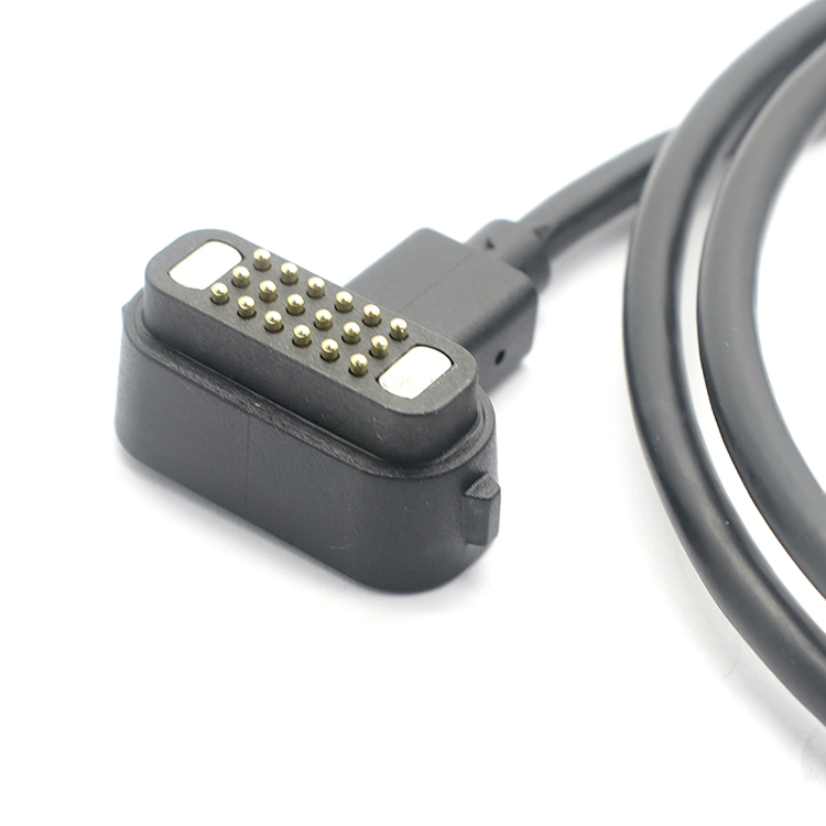 中国 5Gbps 10Gbps 音频视频超高速传输磁性弹簧针电缆转 USB 3.1 C 型 18 针磁性弹簧针 PD 快速充电电缆 制造商