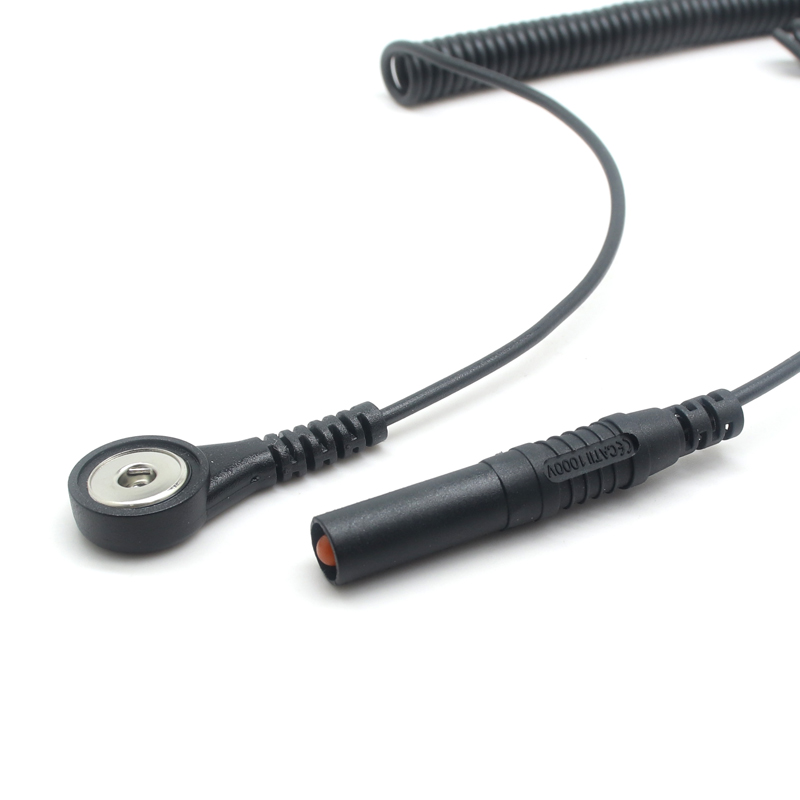 中国 4mm 香蕉插头带护套转 4mm 母心电图卡扣测试引线弹簧卷绕测试线 制造商