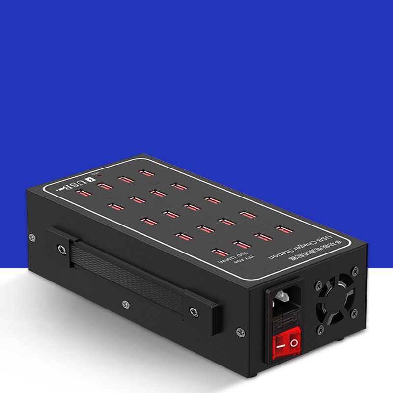 China Multi Port USB Charger, 20-Port (100W) Desktop USB Charging Station, Multi-Function USB Smart Charger manufacturer