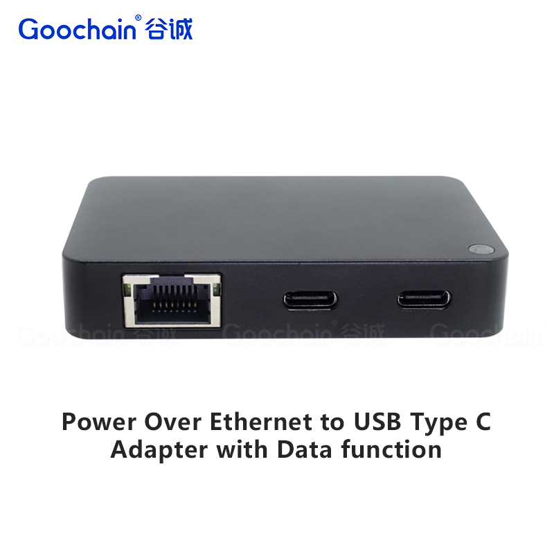 China Multifunctionele PoE naar Type-C oplaad-HUB met PD- en datapoortadapter fabrikant